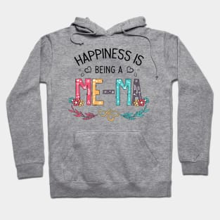 Happiness Is Being A Me-Ma Wildflowers Valentines Mothers Day Hoodie